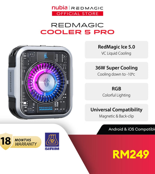 REDMAGIC VC Cooler 5 Pro | 36W VC Liquid Cooling | -12°C Drop | Magnetic & Clip Mount Compatible