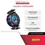 nubia Cooler | RGB TEC Phone Cooler | -3°C Ultra Cooling | Digital Display | Universal Clip