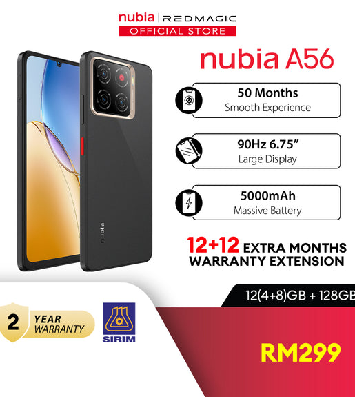 [NEW] nubia A56 4.5G 12(4+8)GB+128GB Smartphone 6.75